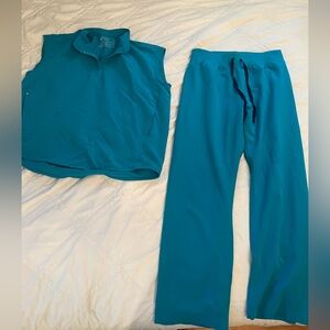 Figs Teal Scrub Bottoms